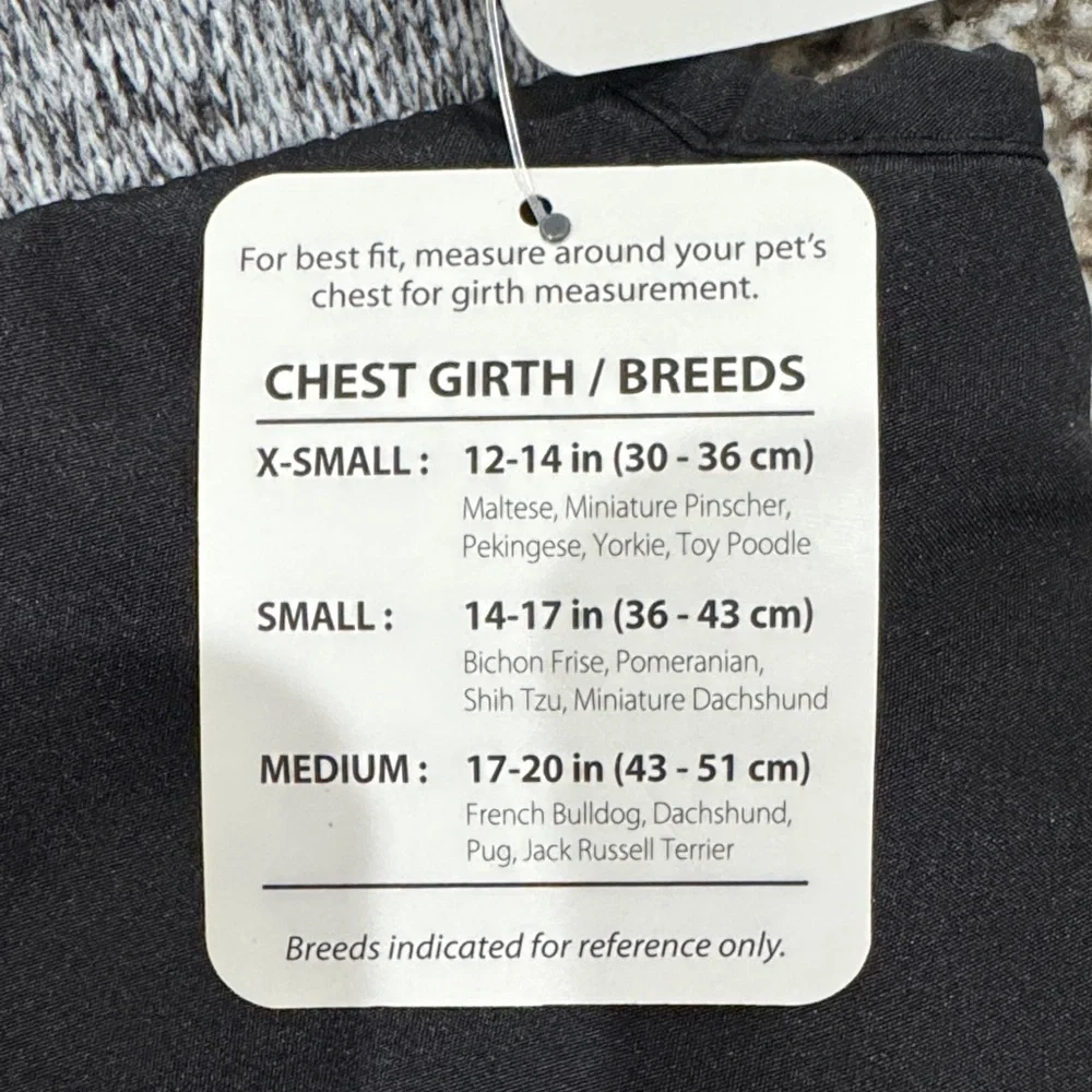 Size M Gray & Black Reflective Dog Vest with Neon Logo